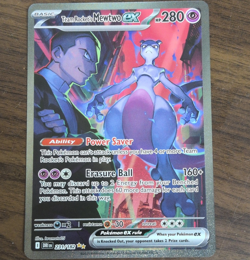 Pokemon TCG Team Rocket's Mewtwo ex 231/182 Sv10 SIR Full Art Holo ENG - Image 1