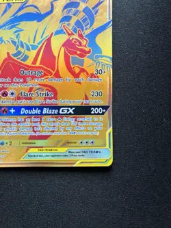 Pokemon: Reshiram & Charizard GX TAG TEAM (Gold) SM247 Sun & moon Promo - Image 5
