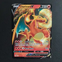 CHARIZARD V 017/172 HOLO V RARE BRILLIANT STARS POKEMON NM - Image 1