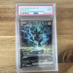 Pokemon TCG Zekrom ex Sv: Black Bolt Holo SIR 166/086 2025 English PSA 9 - Image 1