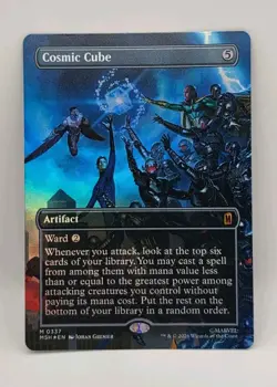 MTG Marvel Super Heroes Cosmic Cube Borderless Scene Foil Card 0337 - Image 1