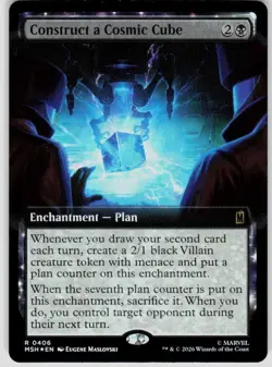 Construct a Cosmic Cube Extended Art Foil 406 Marvel Super Heroes MTG - Image 1