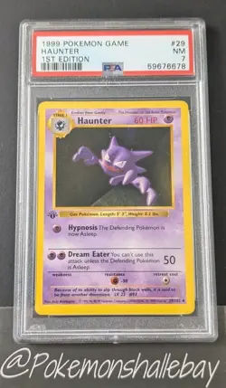 Haunter 1st Edition 29/102 SHADOWLESS - Base Set *PSA 7 -NM* Rare Pokemon Card - Image 1