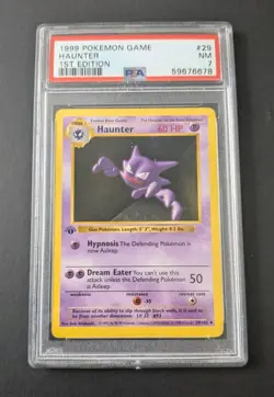 Haunter 1st Edition 29/102 SHADOWLESS - Base Set *PSA 7 -NM* Rare Pokemon Card - Image 2