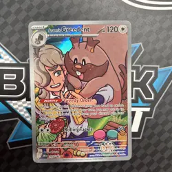 🔥Pokemon TCG Arven's Greedent Holo Card 205/182 Sv10: Destined Rivals NM+🔥 - Image 1