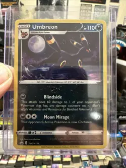 Pokemon TCG Umbreon SWSH129 Holo Rare Sword & Shield Cosmos Promo Card. - Image 1