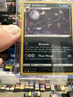 Pokemon TCG Umbreon SWSH129 Holo Rare Sword & Shield Cosmos Promo Card. - Image 2
