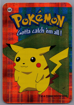 Pikachu #025 - Vintage Vending Machine Prism Sticker 2000 - Pokemon Card - Image 1