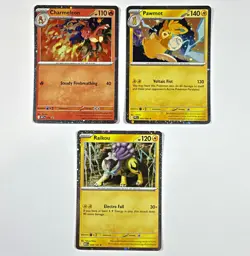 Pokemon TCG Holo 3-Card Lot Charmeleon Raikou Pawmot English Cosmos - Image 1