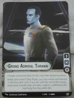 Star Wars Armada 2023 Store Championship Grand Admiral Thrawn Promo Card - Image 1