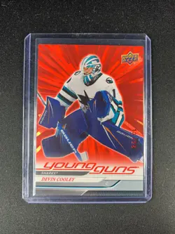 Devin Cooley Young Guns Red Outburst /25 #473 2024-25 Upper Deck Series 2 Rookie - Image 1