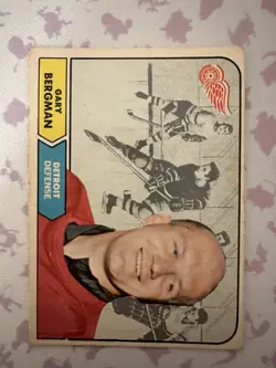 1968-69 O-Pee-Chee Hockey Gary Bergman #25 - Detroit Red Wings - VG (see pics) - Image 3