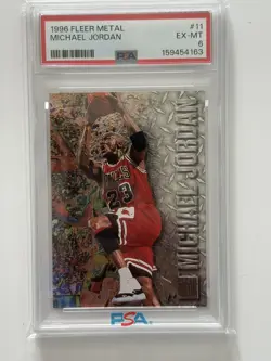 Michael Jordan 1996 Fleer Metal #11 PSA 6 EX-MT Chicago Bulls - Image 1
