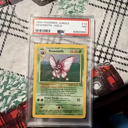 1999 POKEMON JUNGLE #13 VENOMOTH-HOLO PSA 7 - Image 1