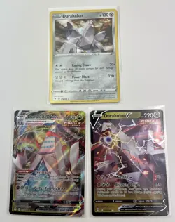 3 Card Lot Of Doraludon V 122 & Vmax 123 Basic 129 Holo Pokemon TCG - Image 1