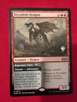 Decadent dragon Promo Regular R EX Wilds of eldraine MTG - Image 1