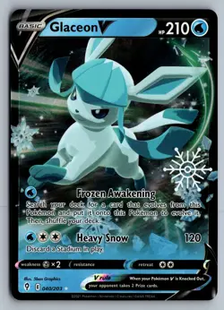 Glaceon V SWSH07: Evolving Skies SWSH07 040/203 Ultra Rare NM - Image 1