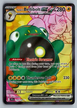 Iono's Bellibolt ex SV09: Journey Together JTG 172/159 Ultra Rare NM - Image 1