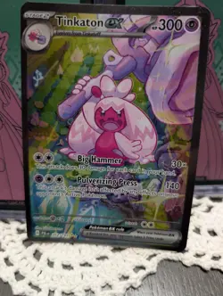 Tinkaton ex Pokemon card from the Paldea Evolved set (262/193) - Image 3