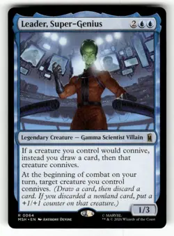 Leader, Super-Genius 64 Rare Marvel Super Heroes Magic: The Gathering Near Mint - Image 1