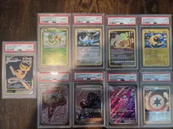 Bulk Graded Pokemon Card Slab Lots (33) All PSA 8s. Vintage To Modern. - Image 1