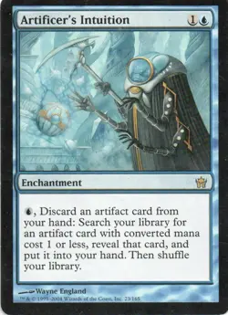 MTG: Fifth Dawn: Artificer's Intuition: Lightly Played Condition - Image 1