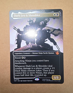 MTG TMT Dark Leo & Shredder (Borderless) #220 NF NM/M - Image 1