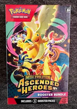 Pokemon TCG Mega Evolution Ascended Heroes Booster Bundle English 6 Packs 2026 - Image 1