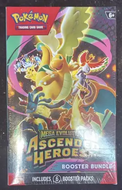 Pokemon TCG Mega Evolution Ascended Heroes Booster Bundle 6 Packs Sealed - Image 1