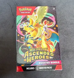 Pokemon TCG Mega Evolution Ascended Heroes Booster Bundle 6 Packs Charizard - Image 1