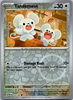 Tandemaus 153/182 Common Paradox Rift Pokemon Reverse Holo Near Mint - Image 1