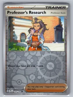 Professor's Research 155/159 Common Journey Together Pokemon Reverse Holo NM - Image 1