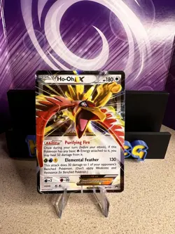 Pokemon Card Ho-Oh EX 92/122 Breakpoint Half Art Ultra Rare Holo LP - Image 1