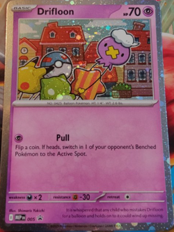 DRIFLOON MEP 005 MEGA EVOLUTIONS POKEMON (PROMO COSMO HOLO, NM) - Image 1