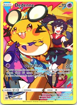 Pokemon Dedenne TG07/TG30 Brilliant Stars Trainer Gallery Ultra Rare Holo NM - Image 1