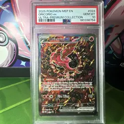 2025 POKEMON MEP EN-ME BLACK STAR PROMO #024 ORICORIO EX PSA 10 - Image 1