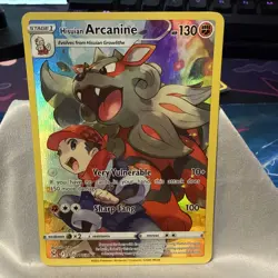 Pokemon TCG Hisuian Arcanine TG08/TG30 Lost Origin Full Art Ultra Rare Holo - Image 1