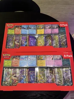 Pokemon Prismatic Evolutions 8 Mini-Tins with Promo Cards Costco 2-pack IN HAND - Image 2