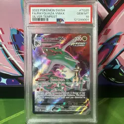 Pokemon 2022 Rayquaza VMAX TG20/TG30 Full Art Silver Tempest GEM MINT PSA 10 - Image 1