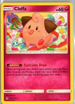 Cleffa 131/214 Uncommon Unbroken Bonds Pokemon Lightly Played - Image 1