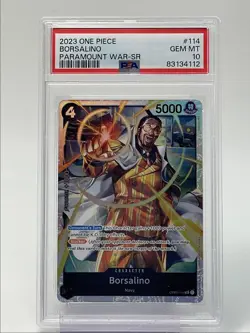 BORSALINO 2023 ONE PIECE CARD GAME PARAMOUNT WAR SUPER RARE PSA 10 Q2011 - Image 1