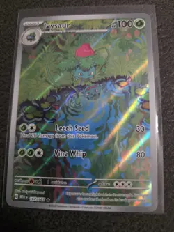 Pokemon TCG Ivysaur 167/165 SV 151 Illustration Rare Full Art Holo EN 2023 - Image 1