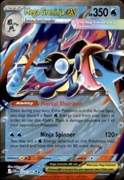 Mega Greninja ex 022/086 Double Rare Chaos Rising Pokemon Holo Near Mint - Image 1