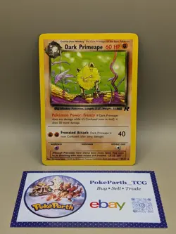 DARK PRIMEAPE 43/82 Uncommon TEAM ROCKET Pokemon Unlimited EX - Image 1