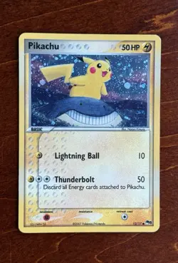 Pikachu 12/17 Holo POP Series 5 Inverted Back Error 2007 Pokemon TCG - Image 1