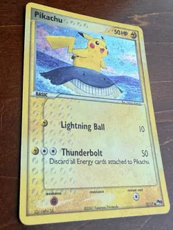 Pikachu 12/17 Holo POP Series 5 Inverted Back Error 2007 Pokemon TCG - Image 2