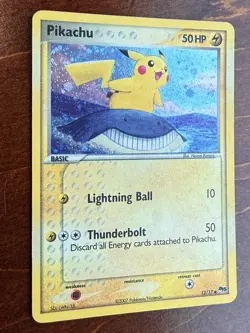 Pikachu 12/17 Holo POP Series 5 Inverted Back Error 2007 Pokemon TCG - Image 3