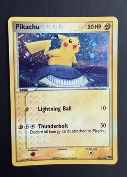 Pikachu 12/17 Holo POP Series 5 Inverted Back Error 2007 Pokemon TCG - Image 4