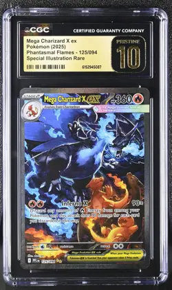 Pokemon Mega Charizard X ex Phantasmal Flames 125/094 SIR CGC 10 Pristine - Image 1