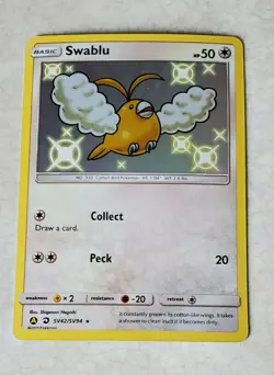 POKEMON SHINY VAULT SWABLU SV42/SV94 HOLO HIDDEN FATES SM11A EXPANSION 3 NM - Image 1